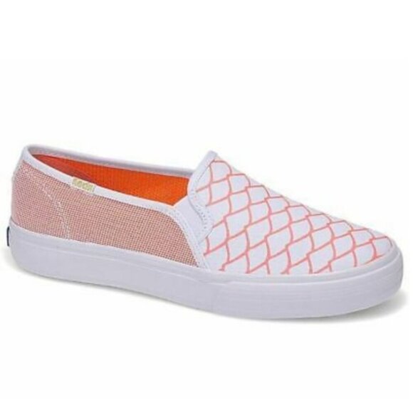 Keds Alaina Marie Sneaker Slip On Shoes Double Decker Mesh Waves Coral Beach 7 - Picture 1 of 9